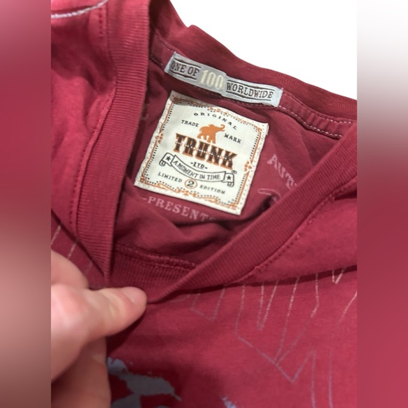 TRUNK maroon Jimi Hendrix graphic band tee size S - Picture 3 of 6